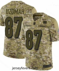 Bengals 87 C J  Uzomah Camo Stitched Football Limited 2018 Salute To Service Jersey