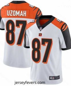 Bengals 87 C J  Uzomah White Stitched Football Vapor Untouchable Limited Jersey