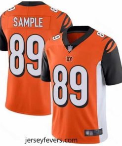 Bengals 89 Drew Sample Orange Alternate Stitched Football Vapor Untouchable Limited Jersey