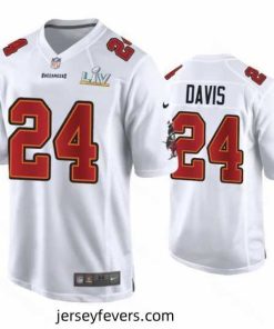 Carlton Davis Buccaneers White Super Bowl Lv Game Fashion Jersey