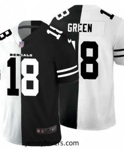 Cincinnati Bengals 18 A J  Green Black V White Peace Split Nike Vapor Untouchable Limited NFL Jersey