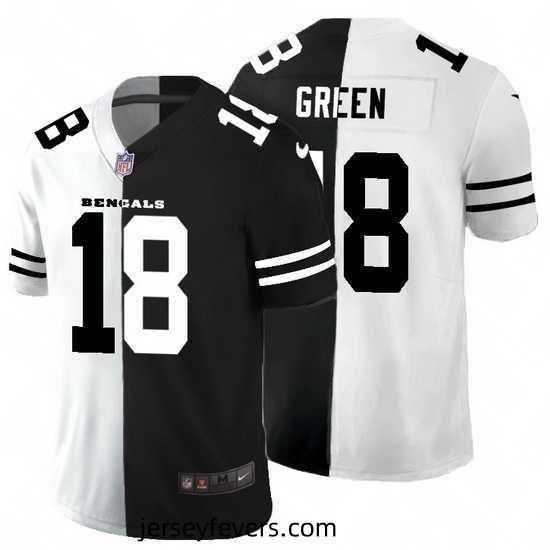 Cincinnati Bengals 18 A J Green Black V White Peace Split Nike Vapor Untouchable Limited NFL Jersey