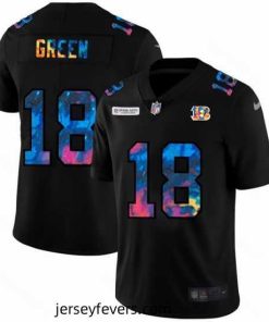 Cincinnati Bengals 18 A J  Green Nike Multi Color Black 2020 NFL Crucial Catch Vapor Untouchable Limited Jersey