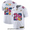 Cincinnati Bengals 28 Joe Mixon White Nike Multi Color 2020 NFL Crucial Catch Limited NFL Jersey