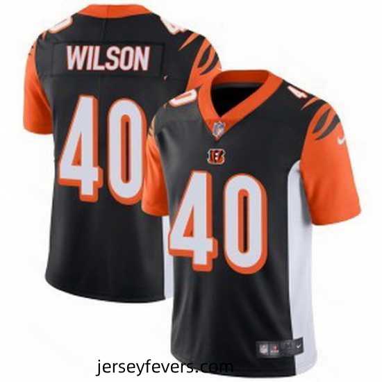 Cincinnati Bengals 40 Brandon Wilson Limited Black Team Color Vapor Untouchable Jersey