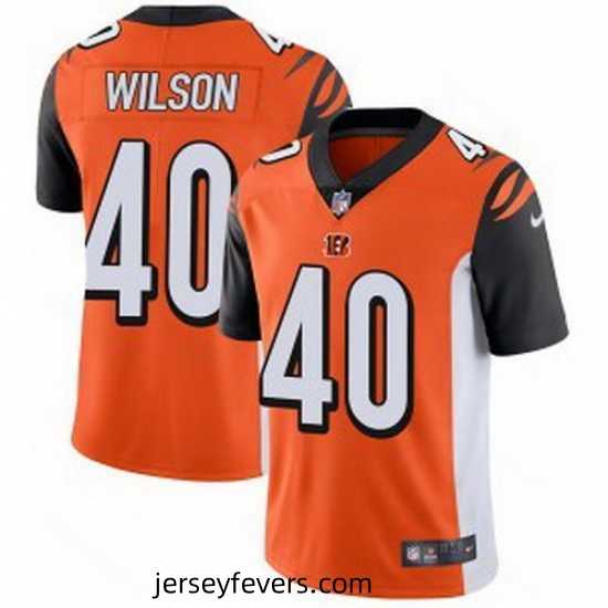 Cincinnati Bengals 40 Brandon Wilson Limited Orange Vapor Untouchable Jersey