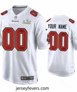 Custom Buccaneers White Super Bowl Lv Game Fashion Jersey