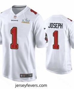 Greg Joseph Buccaneers White Super Bowl Lv Game Fashion Jersey