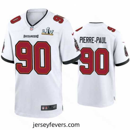 Jason Pierre Paul Buccaneers White Super Bowl Lv Game Jersey