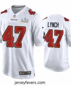John Lynch Buccaneers White Super Bowl Lv Game Fashion Jersey
