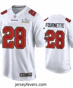 Leonard Fournette Buccaneers White Super Bowl Lv Game Fashion Jersey