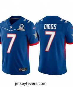 2022 NFL Pro Bowl Dallas Cowboys #7 Trevon Diggs NFC Blue Jersey