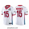 2022 NFL Pro Bowl Kansas City Chiefs 15 Patrick Mahomes AFC White Jersey