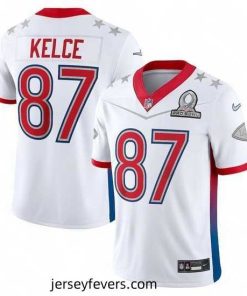 2022 NFL Pro Bowl Kansas City Chiefs 87 Travis Kelce AFC White Jersey