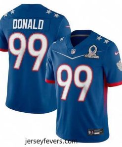 2022 NFL Pro Bowl Los Angeles Rams 99 Aaron Donald NFC Blue Jersey