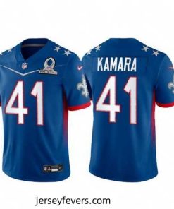 2022 NFL Pro Bowl New Orleans Saints 41 Alvin Kamara NFC Blue Jersey