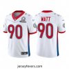 2022 NFL Pro Bowl Pittsburgh Steelers 90 T J Watt AFC White Jersey