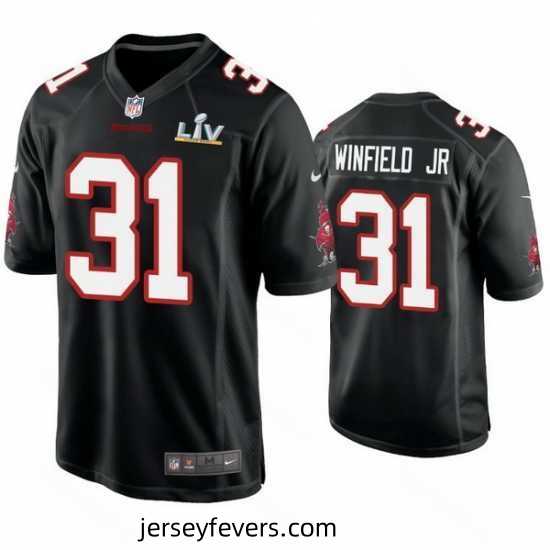 Antoine Winfield Jr. Buccaneers Black Super Bowl Lv Game Fashion Jersey