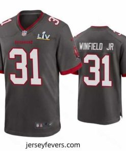 Antoine Winfield Jr. Buccaneers Pewter Super Bowl Lv Game Jersey