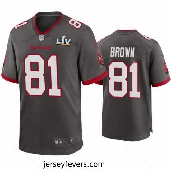 Antonio Brown Buccaneers Pewter Super Bowl Lv Game Jersey