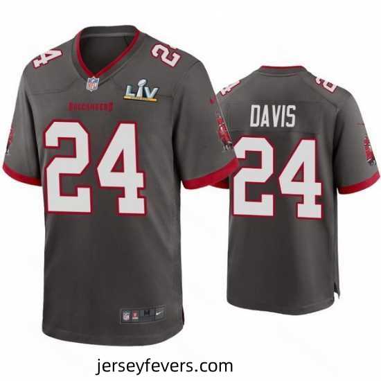 Carlton Davis Buccaneers Pewter Super Bowl Lv Game Jersey