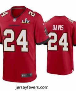 Carlton Davis Buccaneers Red Super Bowl Lv Game Jersey