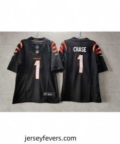 Cincinnati Bengals 1 Ja 27Marr Chase Black 2023 F.U.S.E  Vapor Untouchable Limited Stitched Jersey