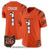 Cincinnati Bengals 1 Ja Marr Chase Orange F.U.S.E  Special Vapor Untouchable Limited Stitched Football Jersey