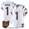 Cincinnati Bengals 1 Ja Marr Chase White Limited F.U.S.E  Special Vapor Untouchable Limited Stitched Football Jersey