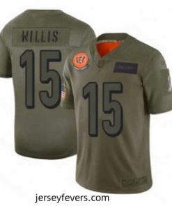 Cincinnati Bengals 15 Damion Willis Limited Camo 2019 Salute to Service Football Jersey