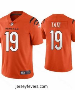 Cincinnati Bengals 19 Auden Tate 2021 Orange Vapor Untouchable Limited Stitched Jersey