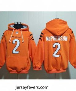 Cincinnati Bengals 2 Evan McPherson Orange Pullover Hoodie