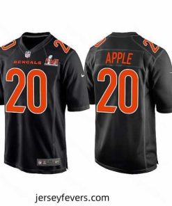 Cincinnati Bengals 20 Eli Apple 2022 Black Super Bowl LVI Game Stitched Jersey