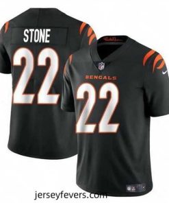 Cincinnati Bengals 22 Geno Stone BLack Vapor Untouchable Limited Stitched Jersey