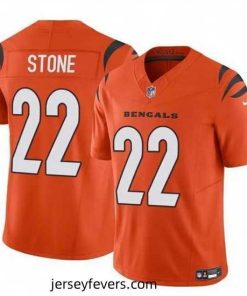 Cincinnati Bengals 22 Geno Stone Orange 2023 F.U.S.E Vapor Untouchable Limited Stitched Jersey