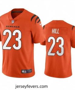 Cincinnati Bengals 23 Daxton Hill Orange Vapor Untouchable Limited Stitched Jersey