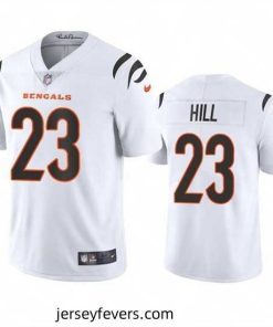 Cincinnati Bengals 23 Daxton Hill White Vapor Untouchable Limited Stitched Jersey