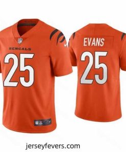 Cincinnati Bengals 25 Chris Evans 2021 Orange Vapor Untouchable Limited Stitched Jersey