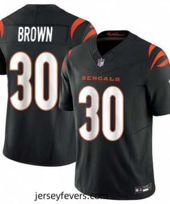Cincinnati Bengals 30 Chase Brown Black 2024 F.U.S.E Vapor Untouchable Limited Stitched Jersey