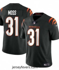 Cincinnati Bengals 31 Zack Moss Black Vapor Untouchable Limited Stitched Jersey