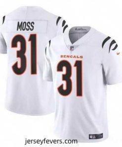 Cincinnati Bengals 31 Zack Moss White Vapor Untouchable Limited Stitched Jersey