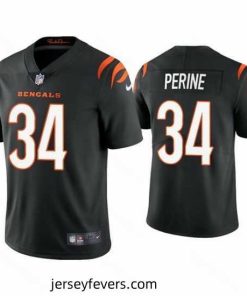 Cincinnati Bengals 34 Samaje Perine 2021 Black Vapor Untouchable Limited Stitched Jersey