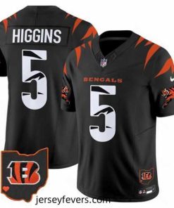 Cincinnati Bengals 5 Tee Higgins Black F.U.S.E  Special Vapor Untouchable Limited Stitched Football Jersey