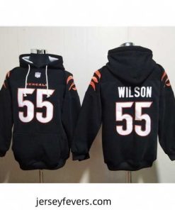 Cincinnati Bengals 55 Logan Wilson Black Pullover Hoodie