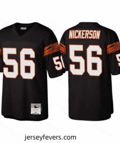 Cincinnati Bengals 56 Hardy Nickerson Black Throwback Legacy Stitched Jerse