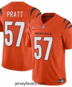 Cincinnati Bengals 57 Germaine Pratt Orange 2024 F.U.S.E With 1 Star C Patch Vapor Untouchable Limited Stitched Jersey