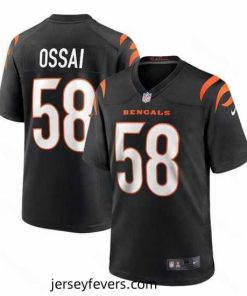 Cincinnati Bengals 58 Joseph Ossai Black Stitched Game Jersey