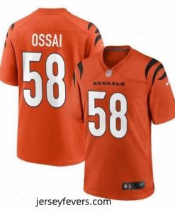 Cincinnati Bengals 58 Joseph Ossai Orange Stitched Game Jersey