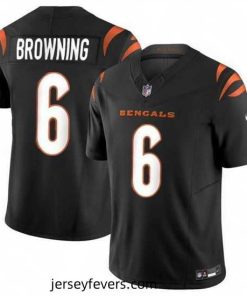 Cincinnati Bengals 6 Jake Browning Black 2023 F.U.S.E  Vapor Untouchable Limited Stitched Jersey