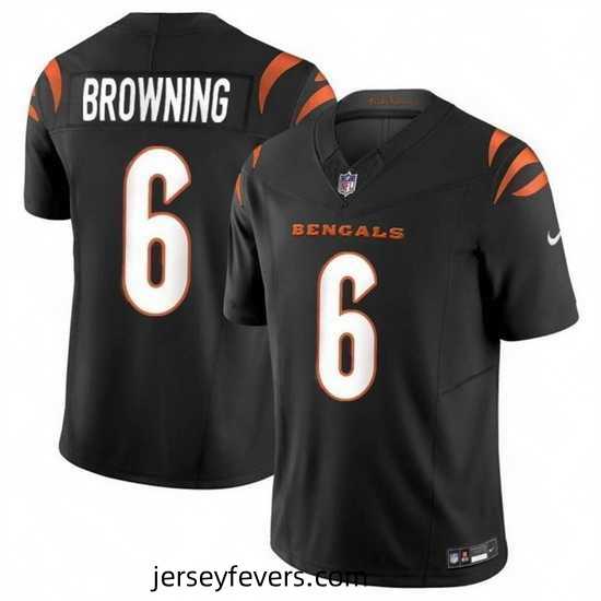 Cincinnati Bengals 6 Jake Browning Black 2023 F.U.S.E Vapor Untouchable Limited Stitched Jersey